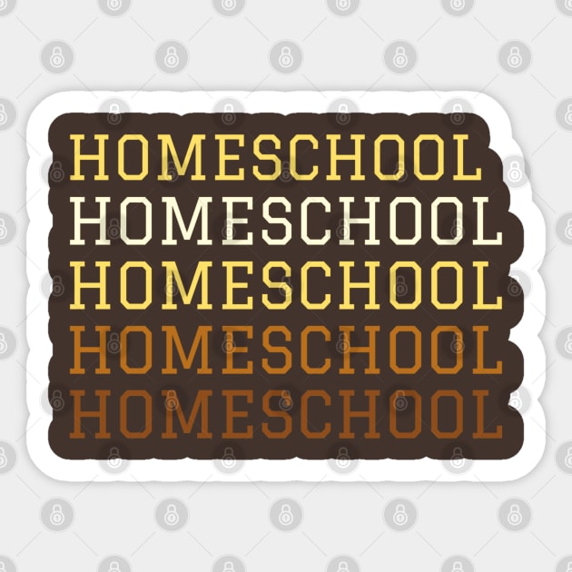 Homeschool in Yellow Tones Sticker by BeeDesignzzz